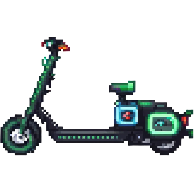electric scooter with battery indicator emoji