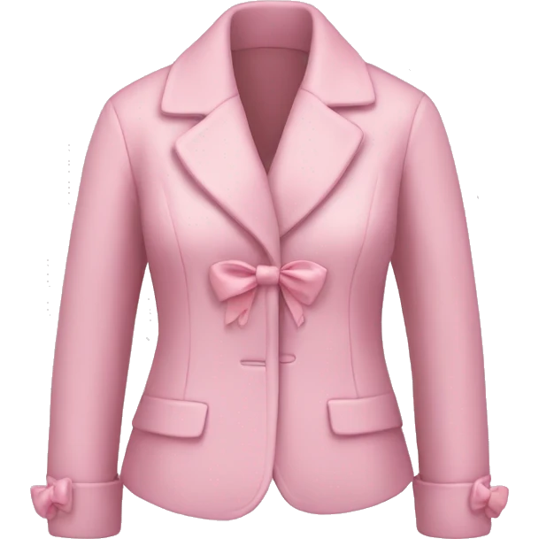 Denic jacket with soft pink bow emoji