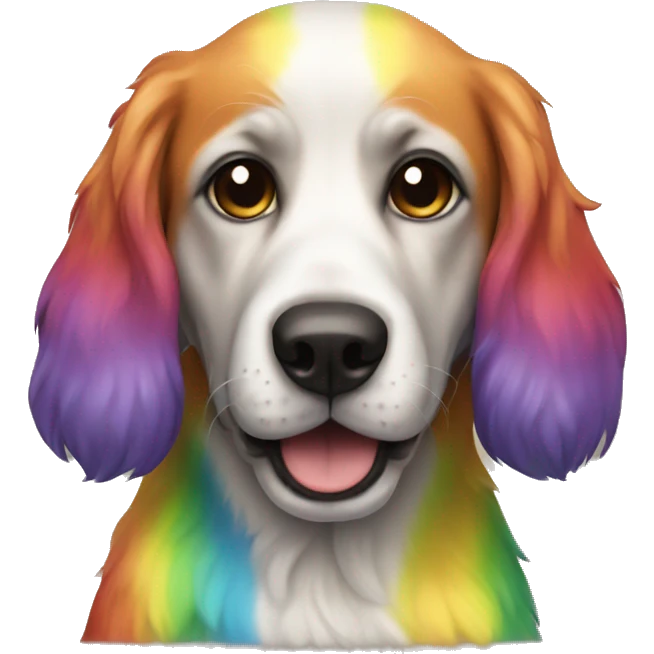 rainbow dog emoji