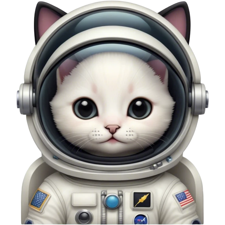 Black kitten astronaut  emoji