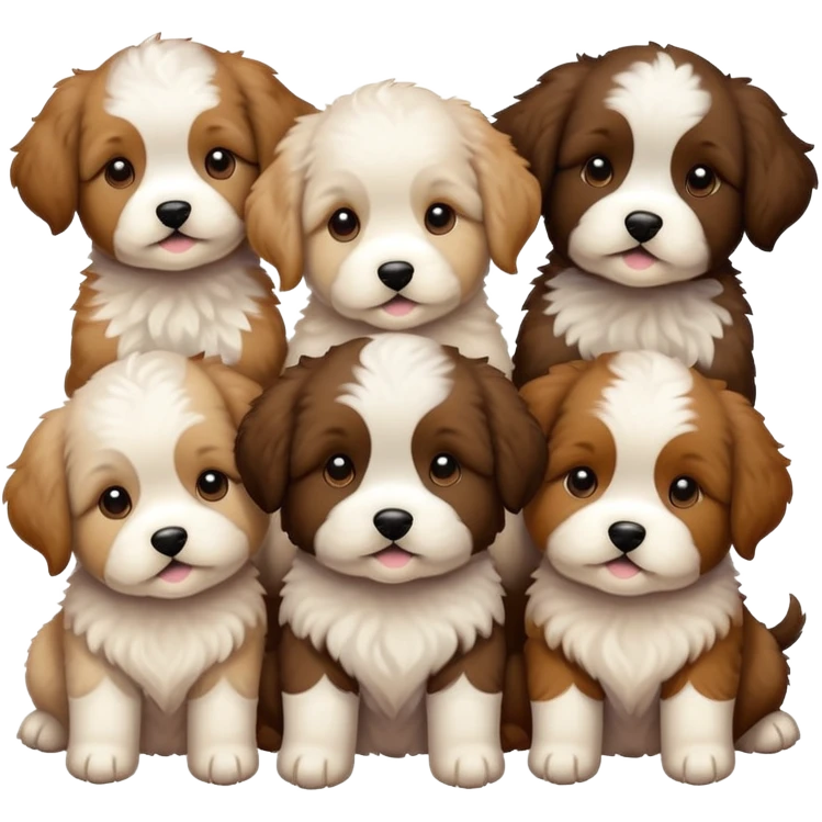 Doodle dog puppy litter emoji