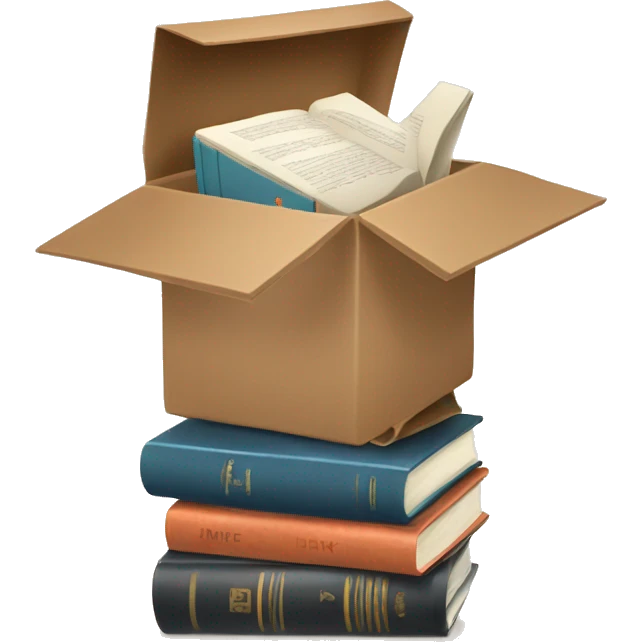open box with books inside emoji