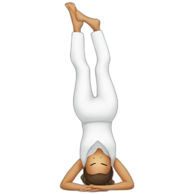nurse doing headstand emoji