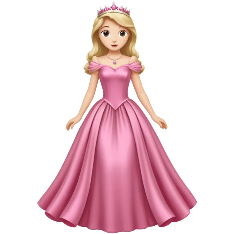 Full-length princess in a pink dress emoji
