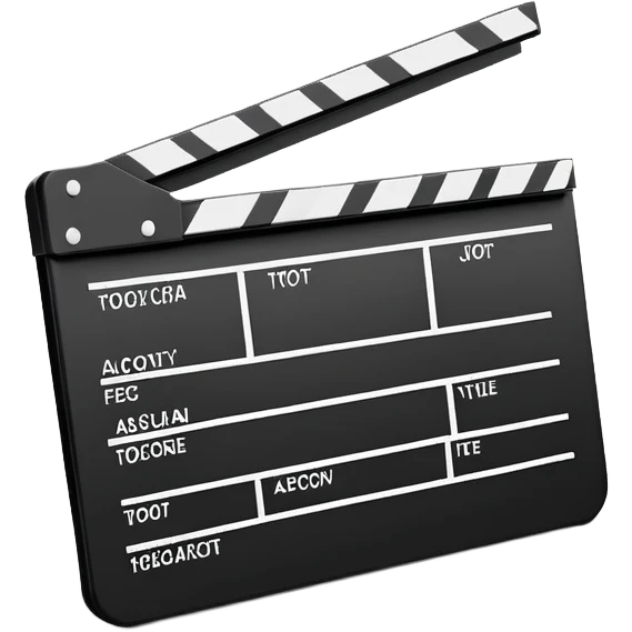 absolute minimalist movie clapperboard, just a rectangle with one diagonal line, clean design emoji