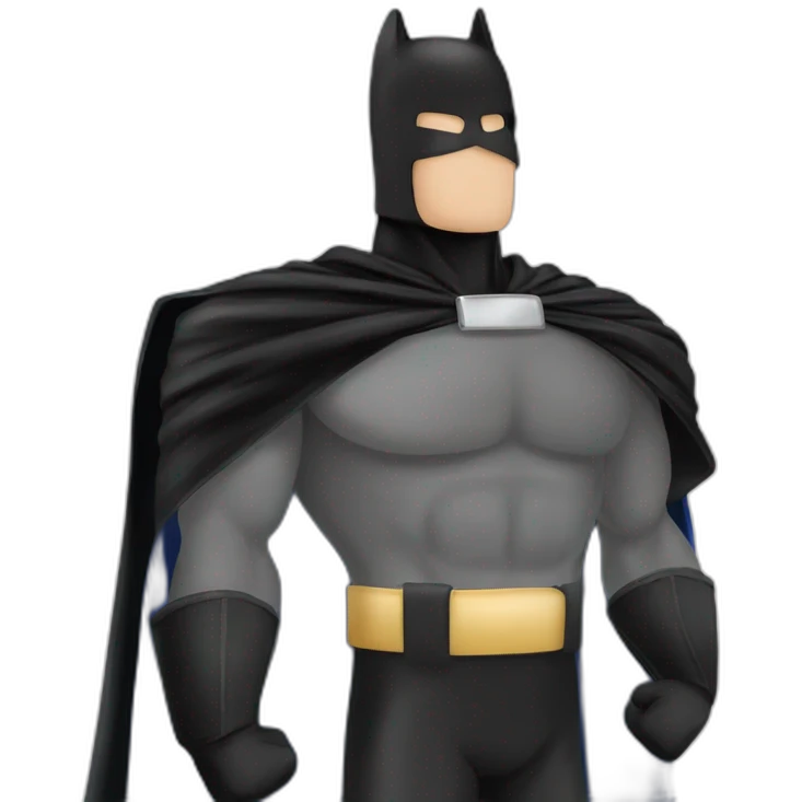 masked superhero in white cape emoji