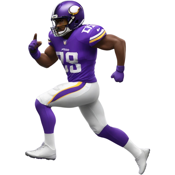 Minnesota Vikings running from Detroit Lions  emoji
