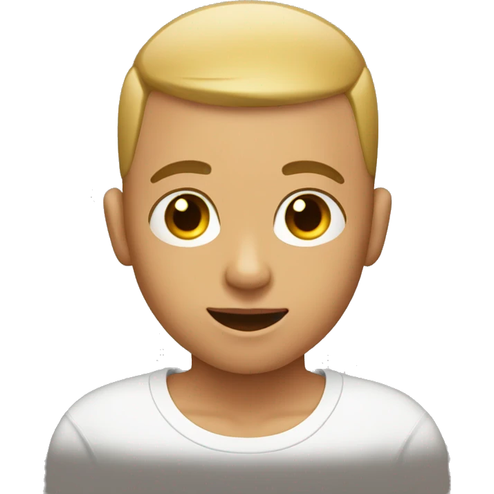 Boy with a buzzcut drop fade emoji