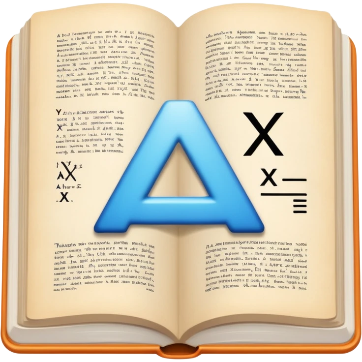 open textbook with formula y = x² emoji