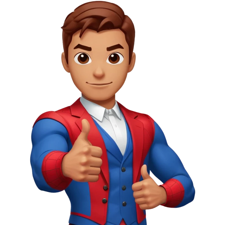 Spider-Man with a thumbs up emoji