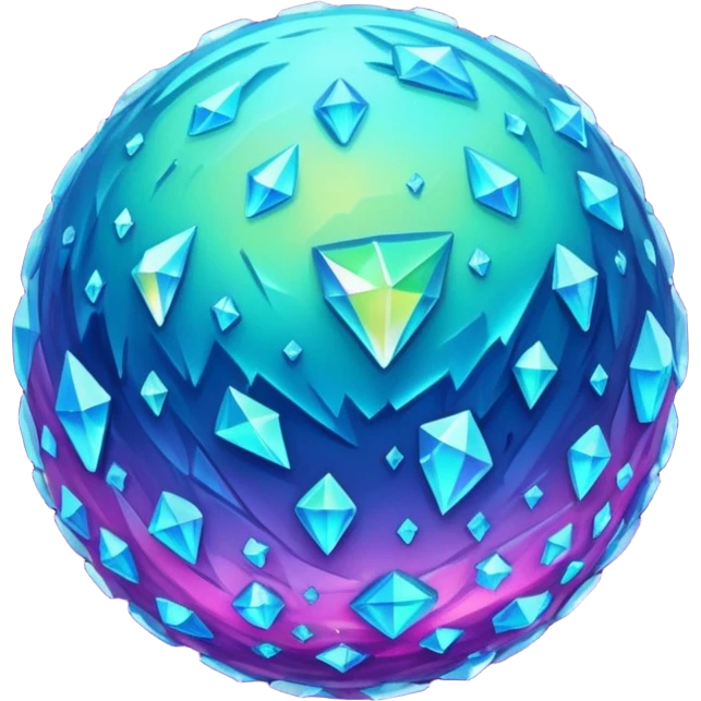 planet, surface covered in glowing crystals  emoji