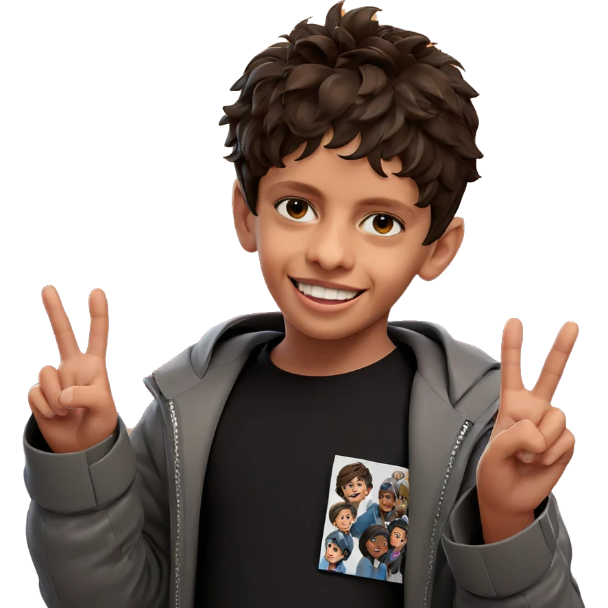 smiling boy in jacket emoji