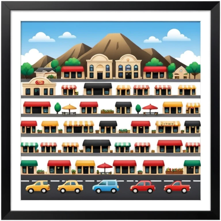 Hometown with many reastaurants emoji