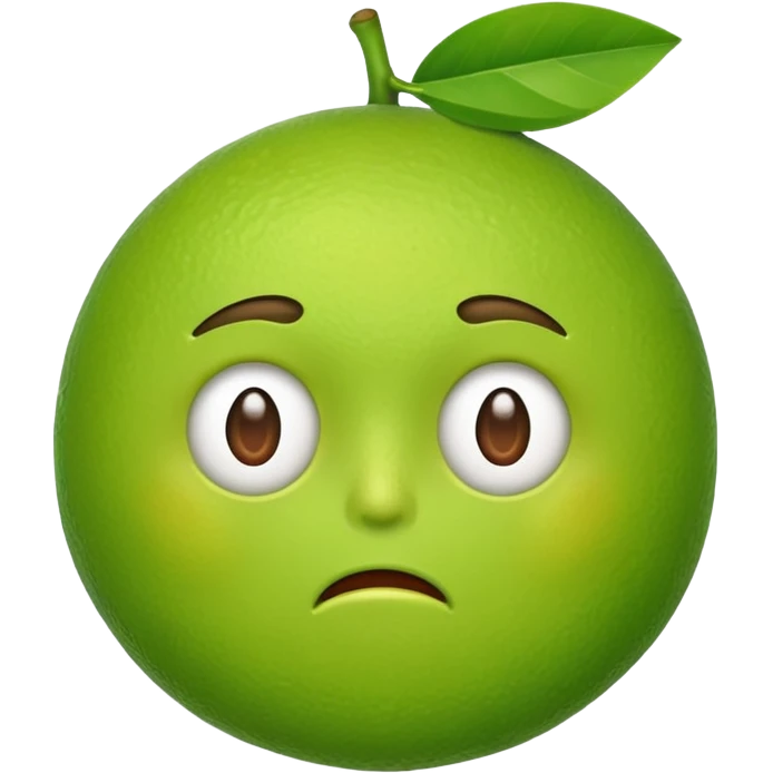 Annoyed lime emoji