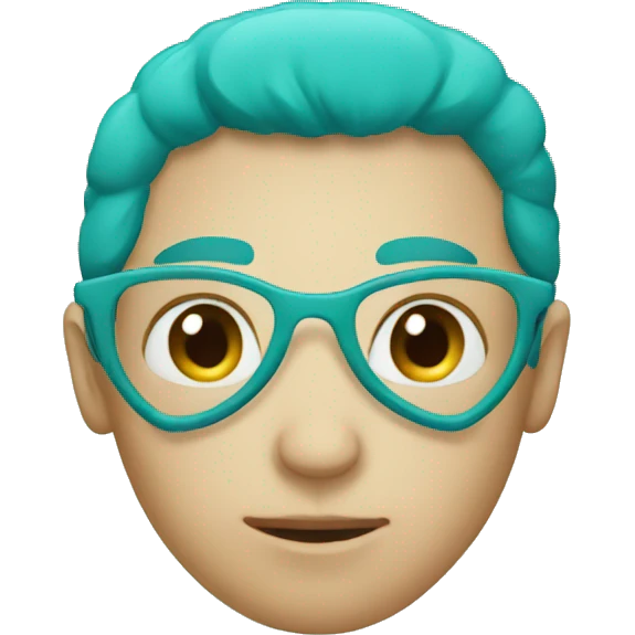 Teal colored heart  emoji