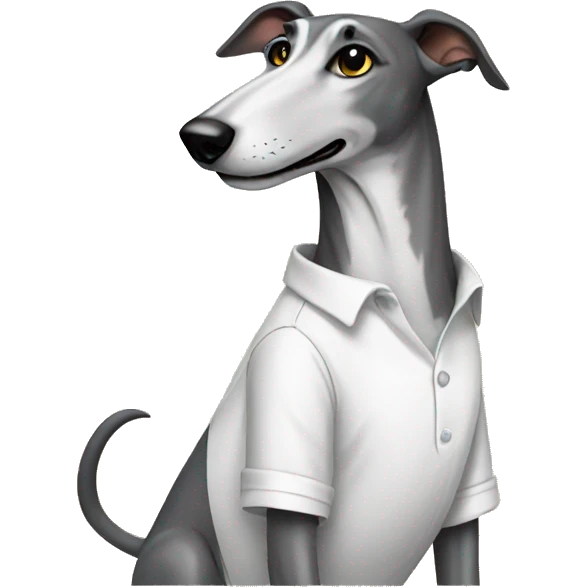 greyhound with shirt emoji