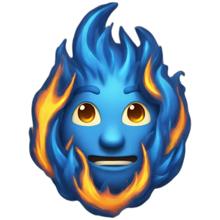 Blue fire emoji