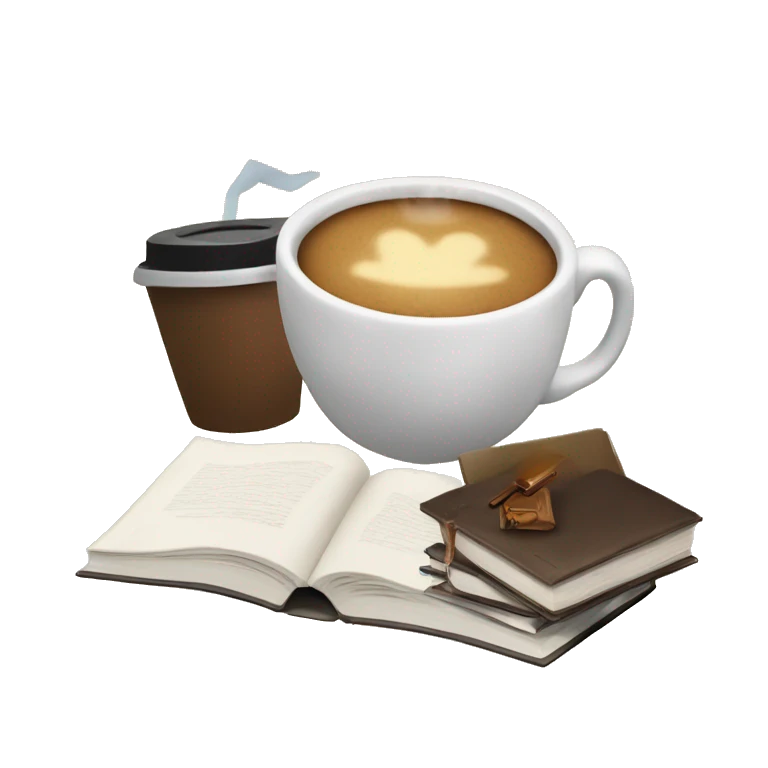 Coffe and books emoji