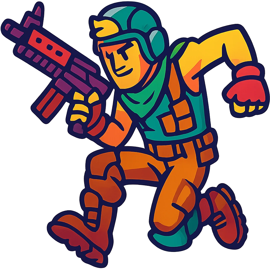 Fortnite character in vibrant cartoon style, action pose emoji