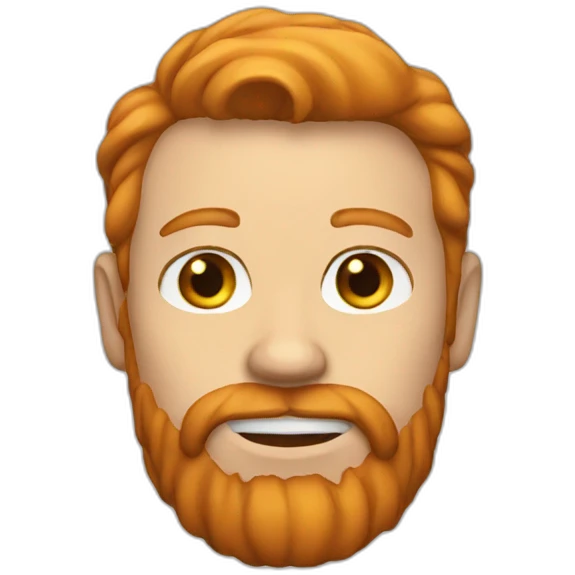 white man ginger beard emoji