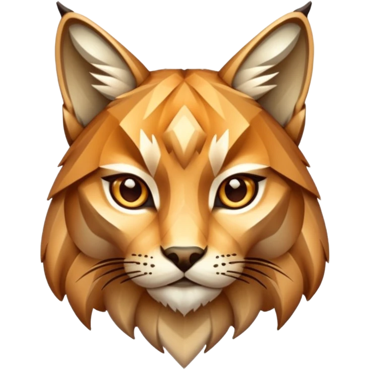 Lynx made of crystals that's light brown emoji