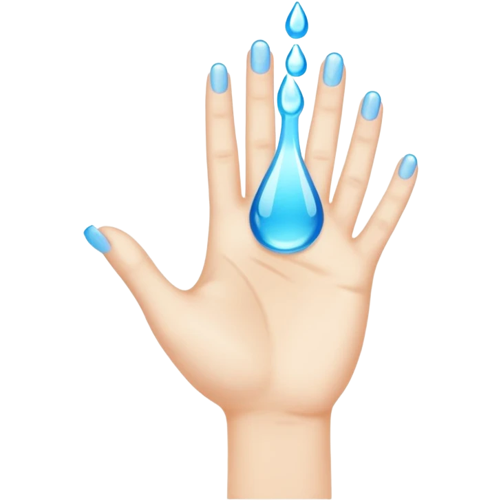a hand with gel on it emoji