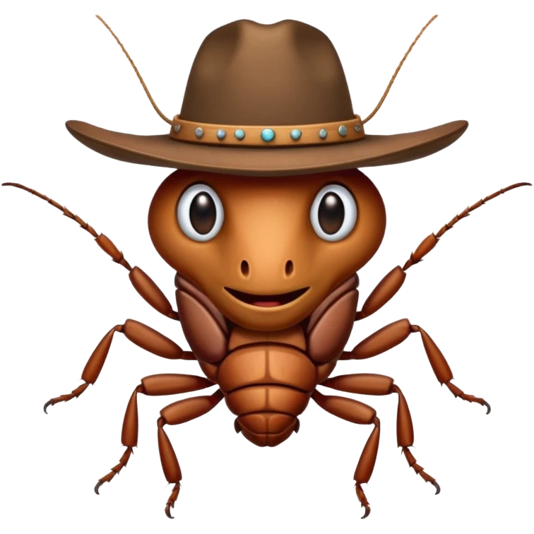 Cockroach wearing a hat in wild west style  emoji