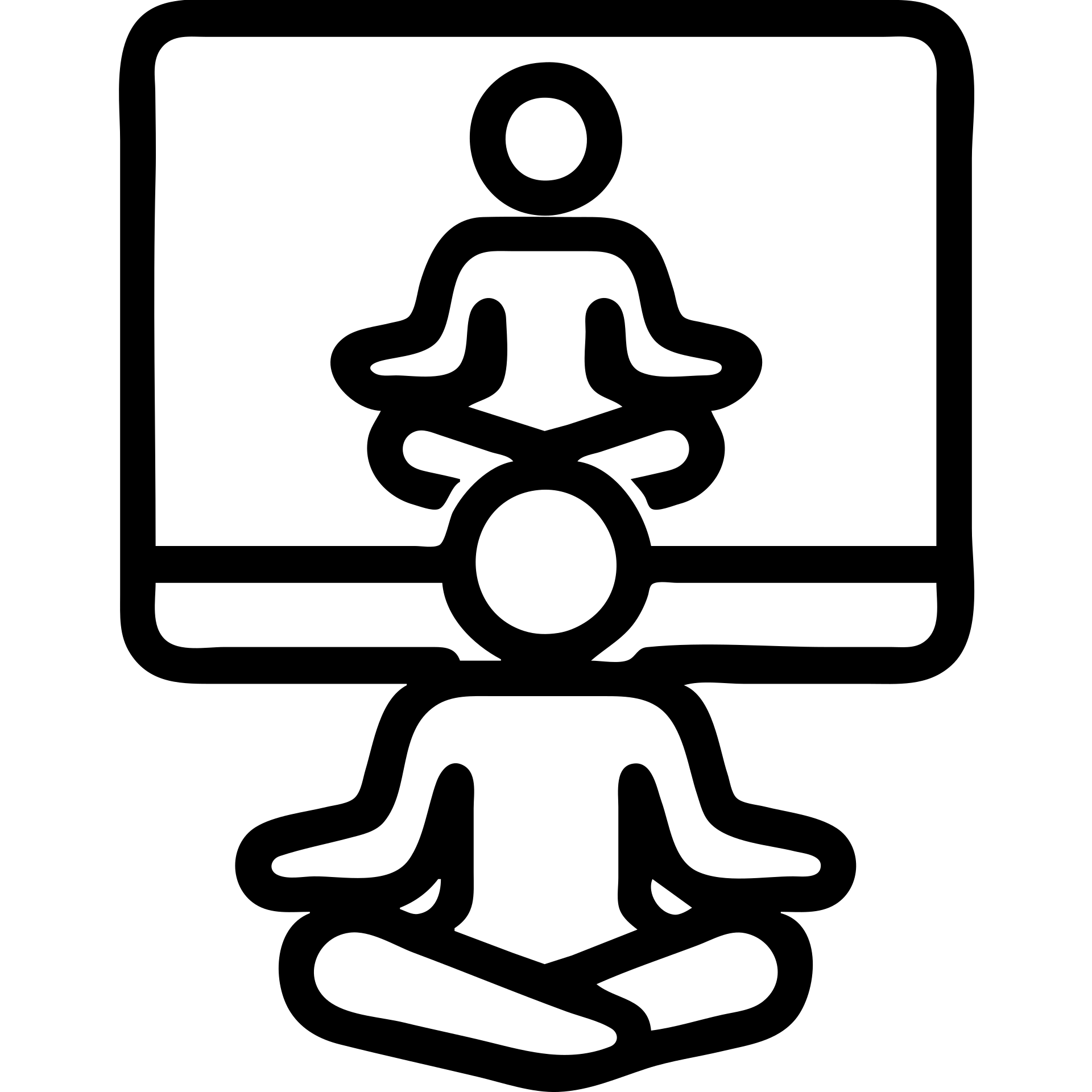 icon on the theme of online yoga classes.  emoji