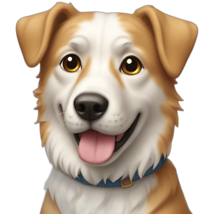 Chien sur un chat emoji