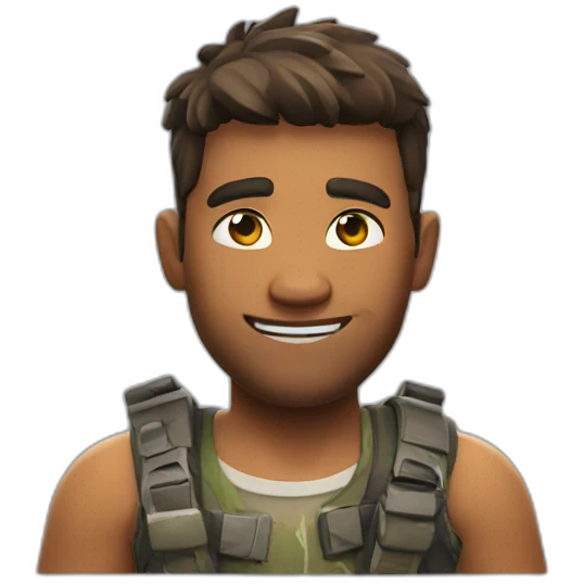 Guy play Fortnite emoji