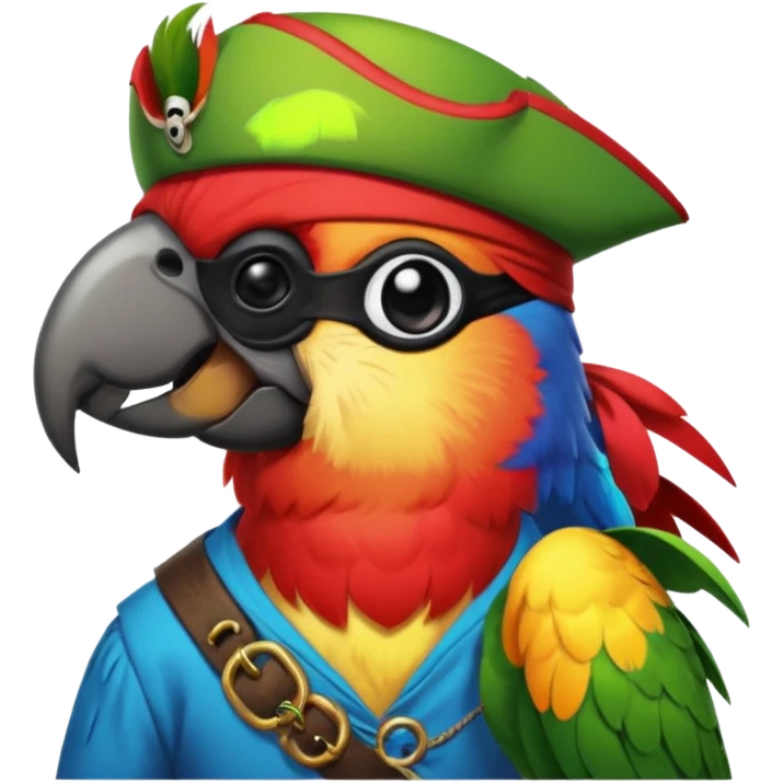 pirate and parrot emoji