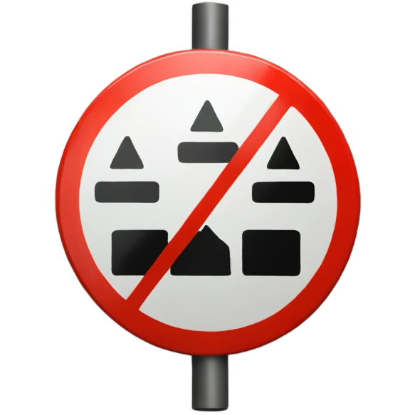 simple alert road sign emoji