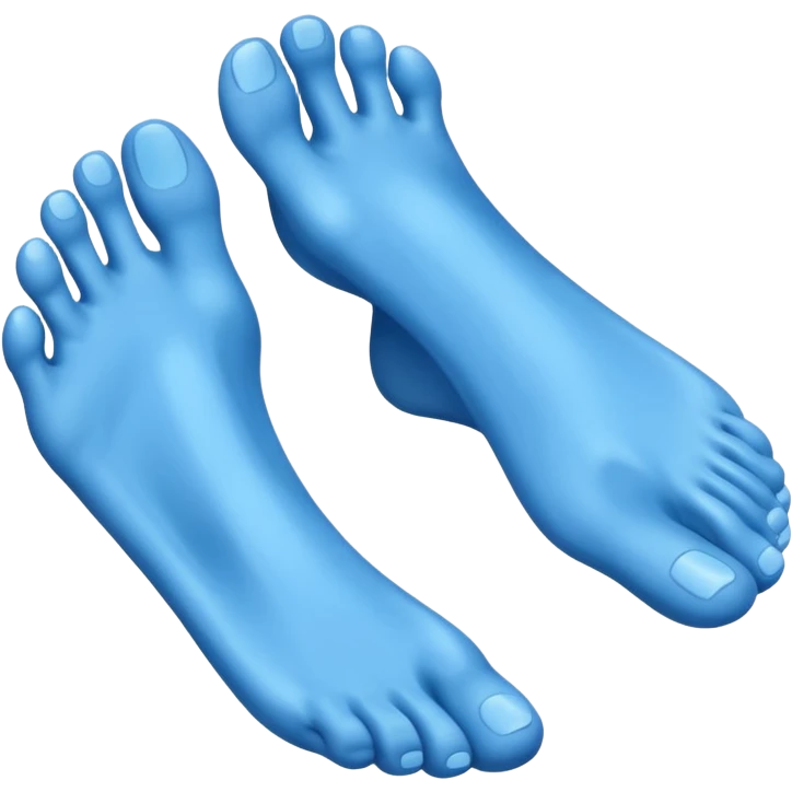 feet emoji but just entirely blue emoji