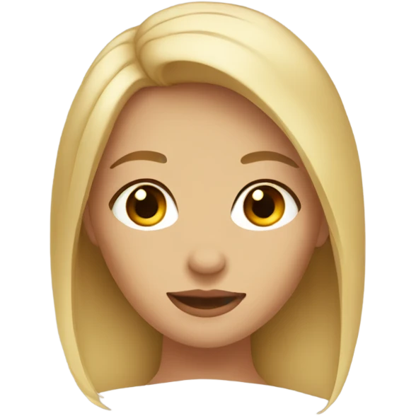 Blondish girl with brown eyes emoji