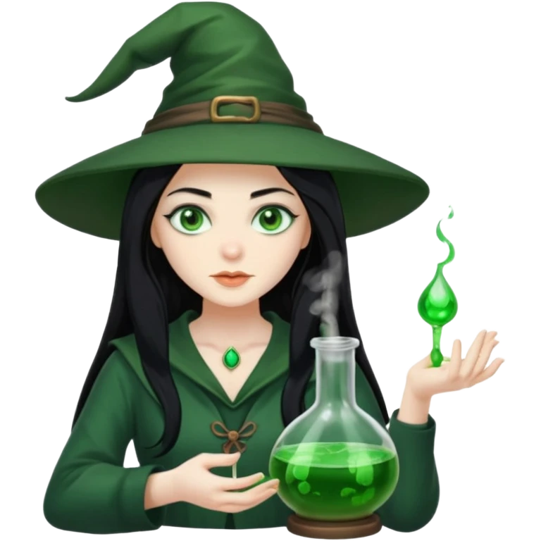 green witch cooking potion emoji