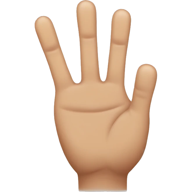 Three fingers in orizzontal  emoji