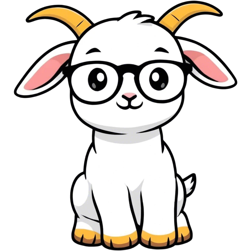 baby goat with glasses emoji