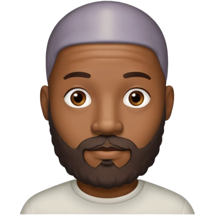 African American male bald salt & pepper beard emoji