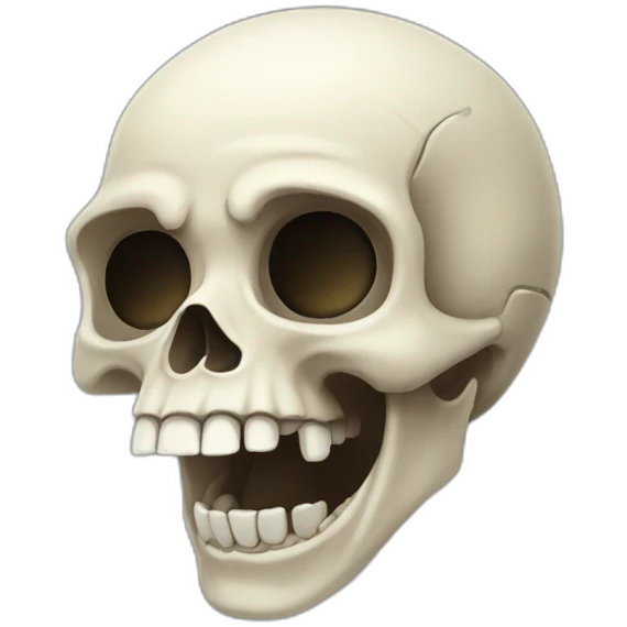 Skull waving emoji