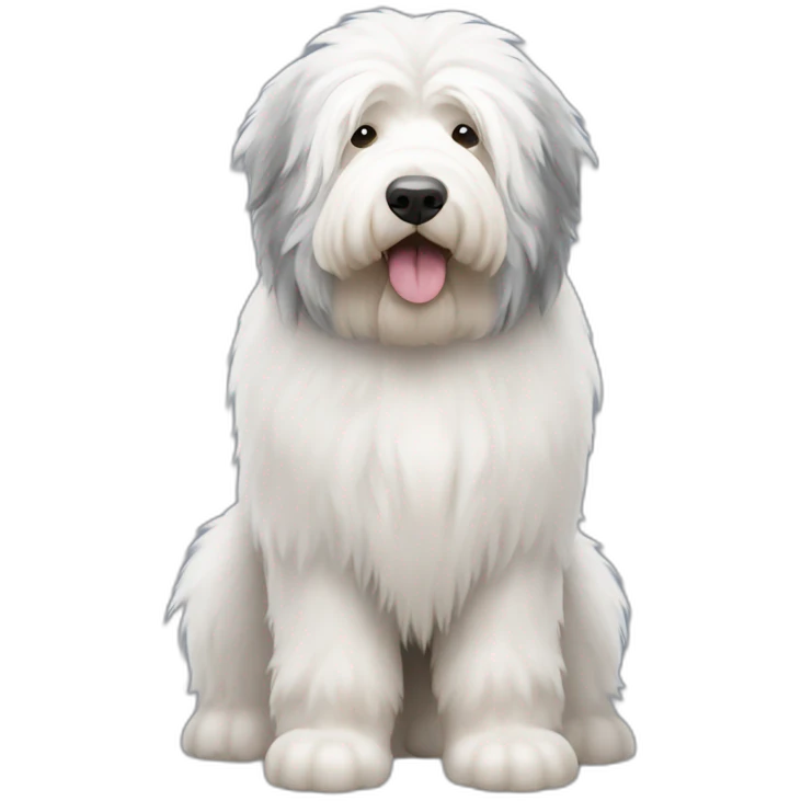 Dog old english sheepdog full-height emoji