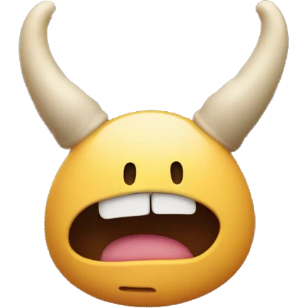 Emoji with horns has tongue out rubbing hands together emoji