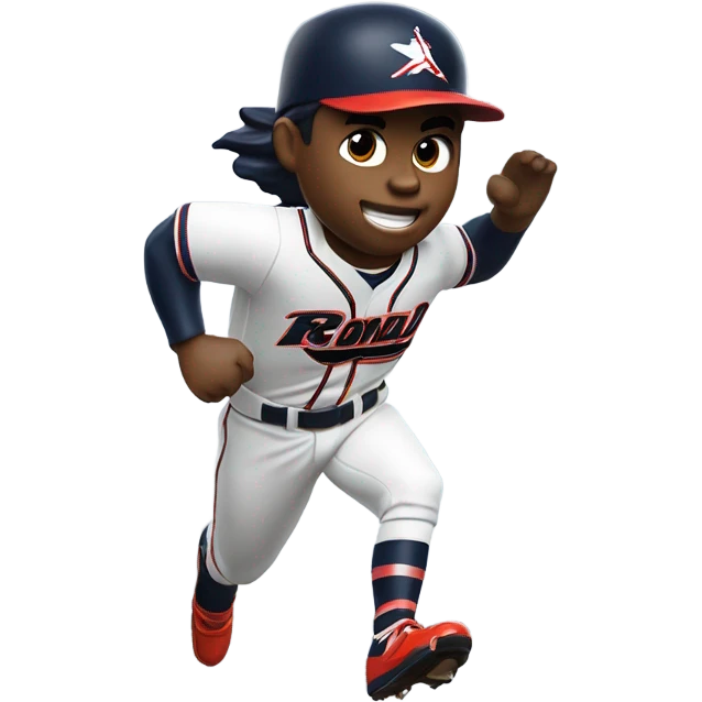 Ronald Acuna Jr stealing a base emoji