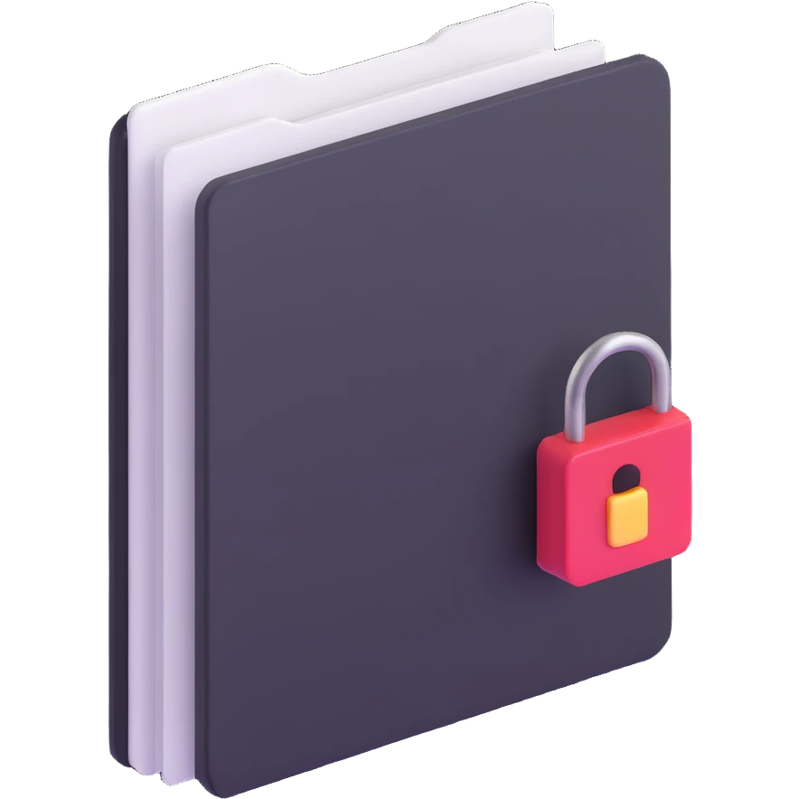 Secure document with password entries emoji