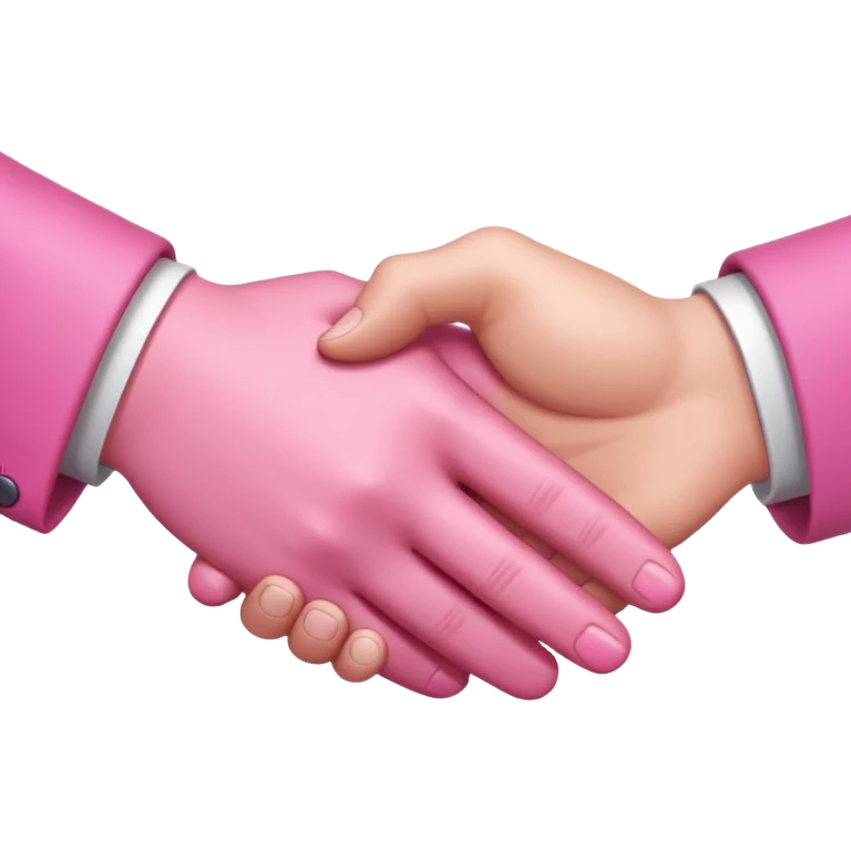 handshake pink hands emoji