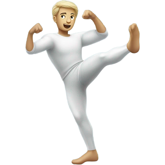 kick him with his foot emoji
