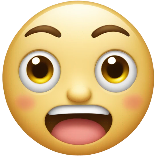 Adorable emoji holding cheeks emoji