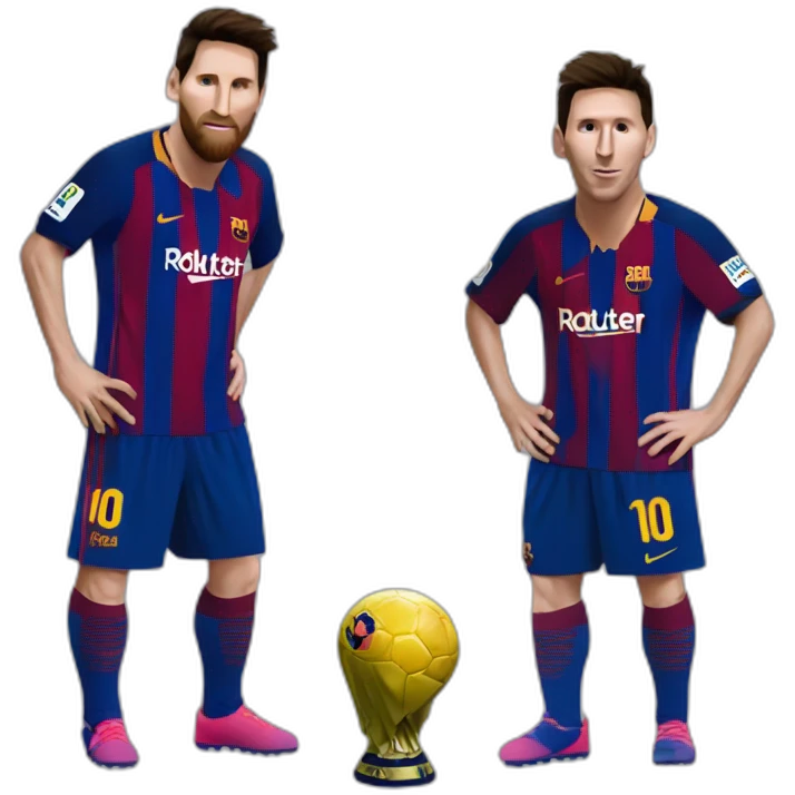 Messi con una largartija emoji