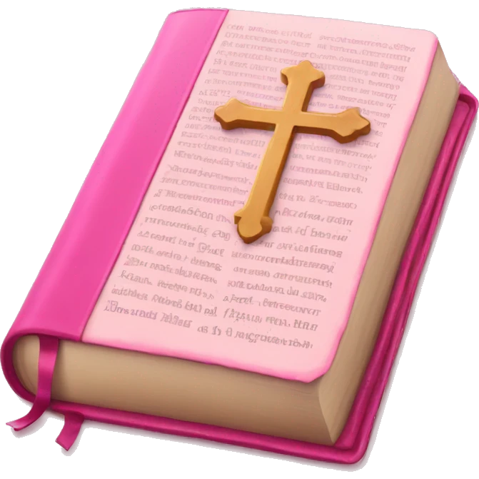 Pink cutesy catholic bible  emoji