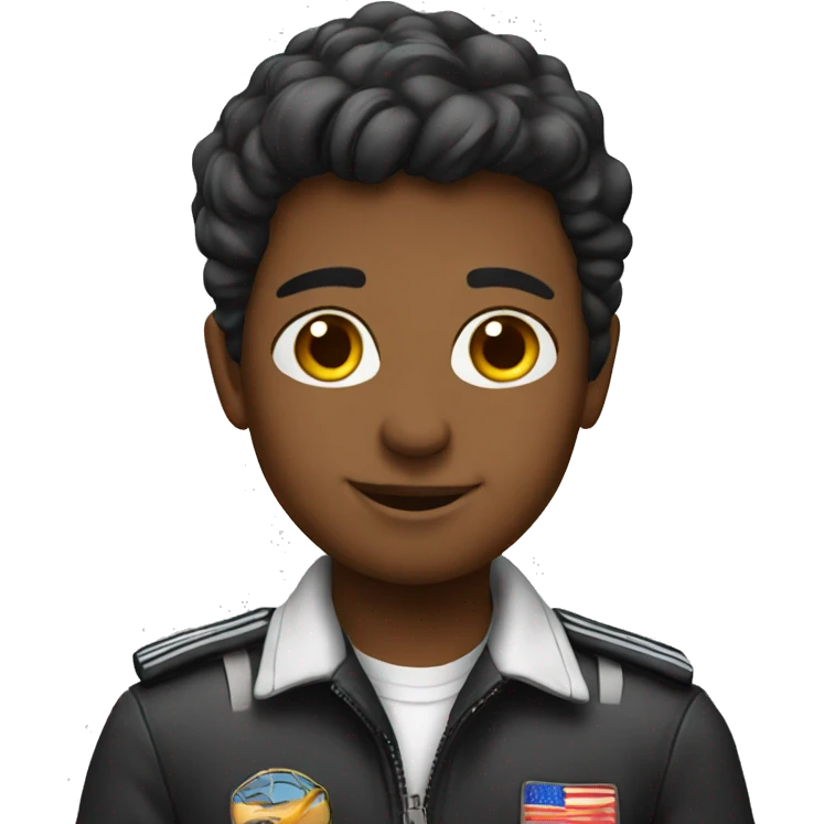 Young student pilot school emoji