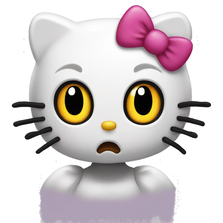 Scary hello kitty emoji
